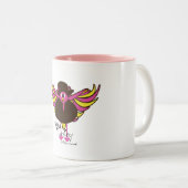 戯曲トルコ-おもしろいな感謝祭の漫画のマグ ツートーンマグカップ (正面右)