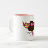 戯曲トルコ-おもしろいな感謝祭の漫画のマグ ツートーンマグカップ (正面左)
