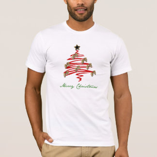 戯曲マスクのクリスマスツリー Tシャツ