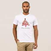 戯曲マスクのクリスマスツリー Tシャツ (正面フル)