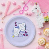 戯曲マスク: 喜劇および悲劇 ペーパープレート (パーティー)