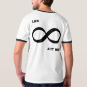 戯曲マスク、戯曲、喜劇、劇場、フィルム Tシャツ (裏面)