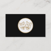 戯曲マスク(白及び金ゴールド) 名刺 (裏面)