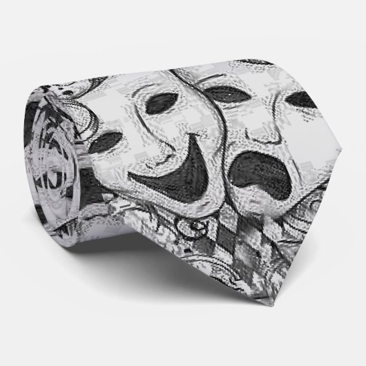 戯曲マスクB&Wのタイ ネクタイ (ロール)