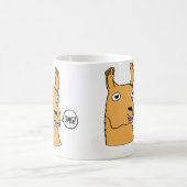 戯曲ラマのマグの手描きのかわいい漫画 コーヒーマグカップ (中央)