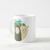 戯曲ラマの兄弟無し コーヒーマグカップ (正面左)