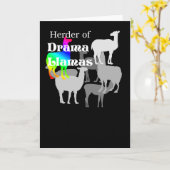 戯曲ラマの牧夫Notecard カード (黄色い花)