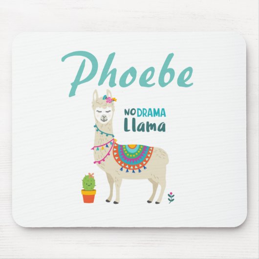 戯曲ラマ無しPersonnalised マウスパッド (正面)