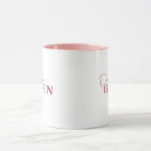 戯曲女王のばら色の金ゴールドのグリッター マグカップ (中央)