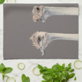 "戯曲女王"のおもしろいなだちょうの絵を描くこと キッチンタオル (折り畳み)