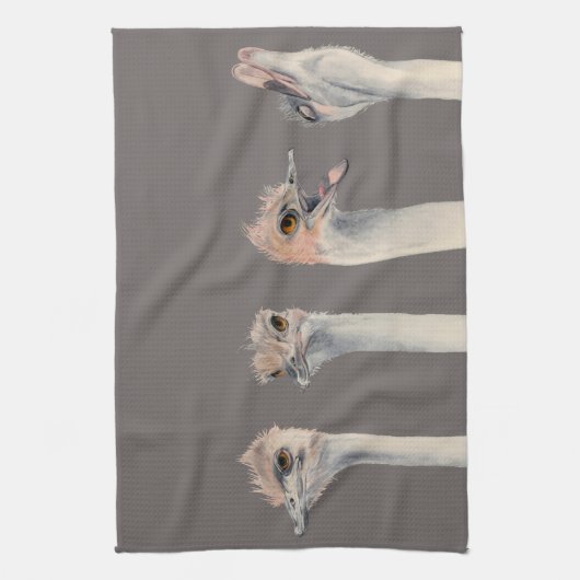 "戯曲女王"のおもしろいなだちょうの絵を描くこと キッチンタオル (縦)