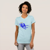 "戯曲女王"のティー(青い) Tシャツ (正面フル)