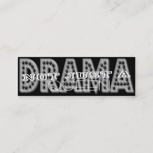 戯曲女王-社会的な媒体の個人的なカード スキニー名刺 (正面)