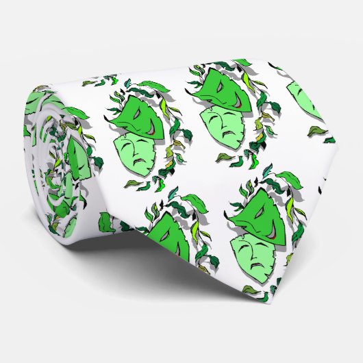 戯曲悲劇及び喜劇のマスクのつる植物の流行のタイ ネクタイ (ロール)