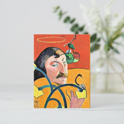 戯画絵画はポール・ゴーギャンによる。 ポストカード (スタンド正面)