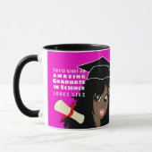 戯画院卒業生ギフト女黒インディアン女 マグカップ (左)