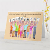 戯画,人々は婚約 カード (黄色い花)