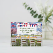 戴冠お祝いパーティの招待状葉書 ポストカード (スタンド正面)