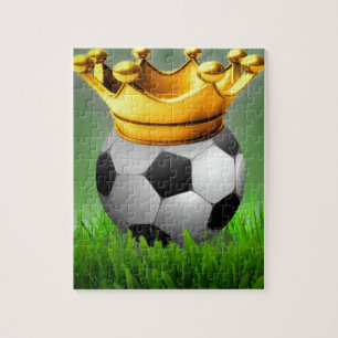 戴冠させたサッカー ジグソーパズル