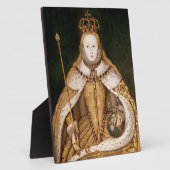 戴冠式のエリザベス1女王 フォトプラーク (側面)