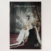 戴冠式の日のエリザベス女王の写真 ジグソーパズル (縦)