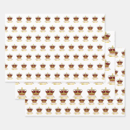 戴冠式デイクラウン ラッピングペーパーシート (セット)