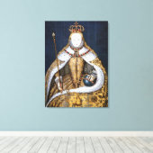 戴冠服の英国エリザベス1世 キャンバスプリント (インサイチュ (ウッドフロア))