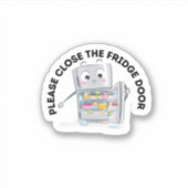 戸を閉めて冷蔵庫 シール (正面)