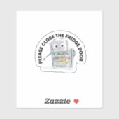 戸を閉めて冷蔵庫 シール (シート)