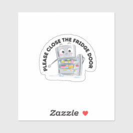 戸を閉めて冷蔵庫 シール