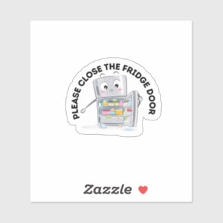 戸を閉めて冷蔵庫 シール