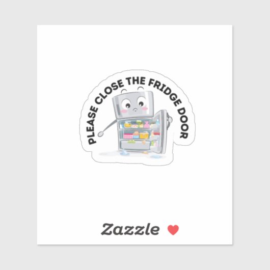 戸を閉めて冷蔵庫 シール (シート)