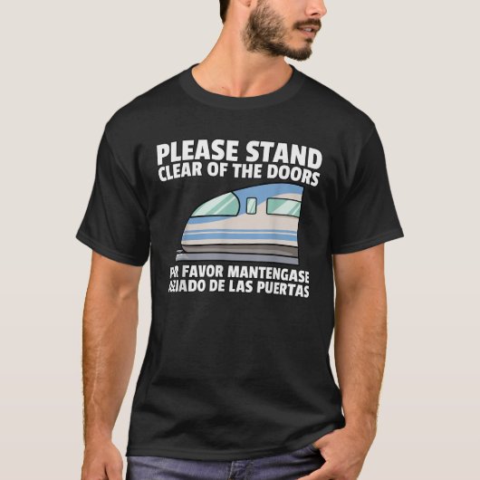 戸口にモノレ澄んイルギフトを置いて下さい Tシャツ (正面)