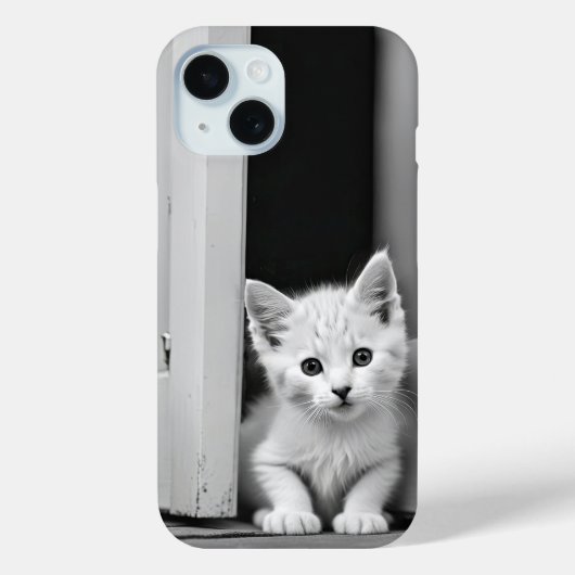 戸口に白い子猫 Case-Mate iPhoneケース (裏面)
