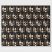 戸口に白熱［赤熱］光を放つキノコのマンチキン ラッピングペーパー (フラット)