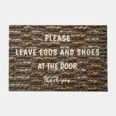 戸口に離れエゴと靴を脱いで下さい ドアマット (正面)