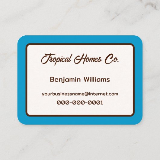 戸口の熱帯ビュー 名刺 (裏面)