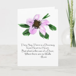 戸口のRumiの水彩画の挨拶 カード