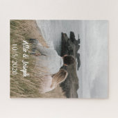 戸惑ミニマル写真カップル記念カスタム会 ジグソーパズル (横)