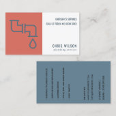 戸本赤海軍の配管管配管設備 名刺 (正面/裏面)