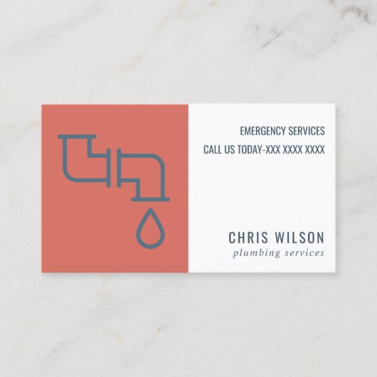 戸本赤海軍の配管管配管設備 名刺 (正面)