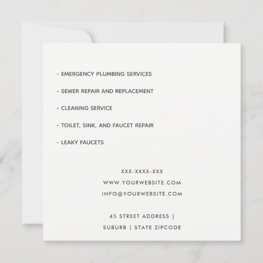 戸本赤海軍の配管管配管設備 招待状 (裏面)