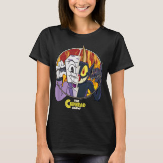 戸棚にはキングサイコロと悪魔のスプリットPosが表示される Tシャツ