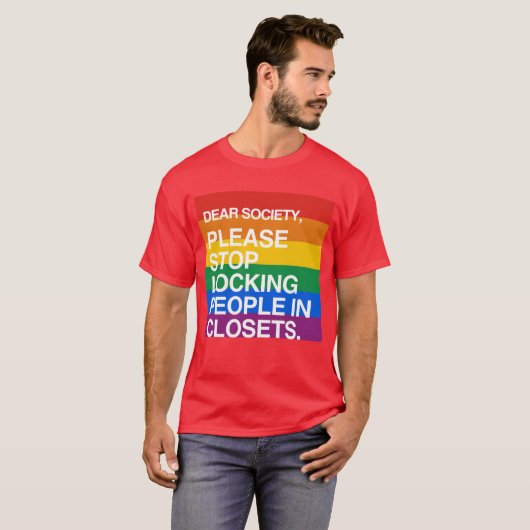 戸棚の人々を締めることを止めて下さい Tシャツ (正面フル)