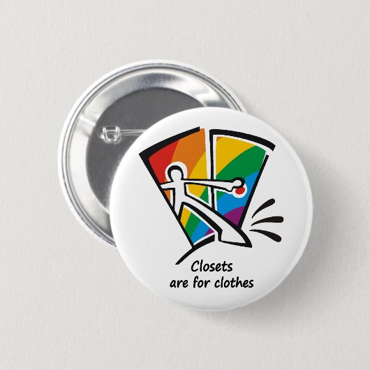 戸棚は衣服のためです 缶バッジ (正面&裏面)