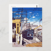 "戸越銀座駅(荏原区)"小泉癸巳男 (1932) ポストカード (正面/裏面)