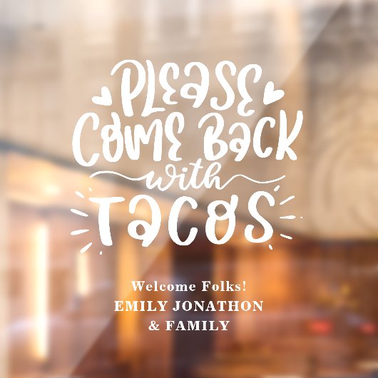 戻おもしろい来るTacosへようこそホーム名 ウィンドウサイン (シート2)