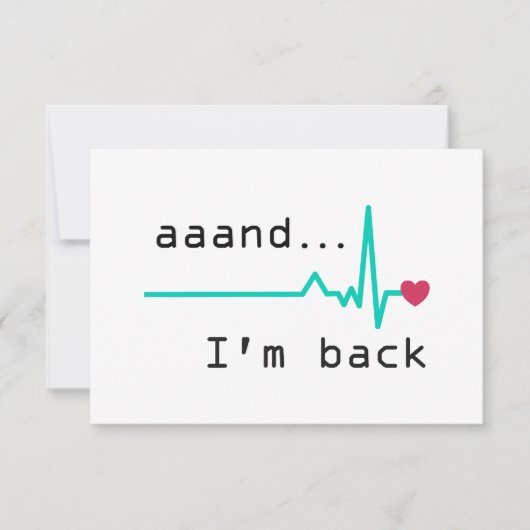 戻ってきたハート攻撃生存者車 サンキューカード (正面)