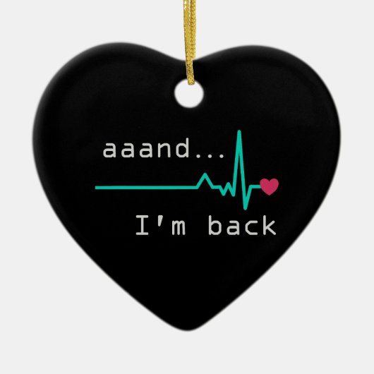 戻ってきたハート攻撃生存者車 セラミックオーナメント (正面)