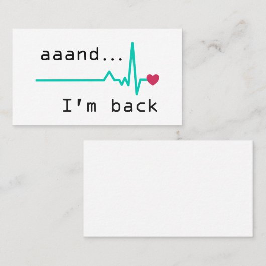 戻ってきたハート攻撃生存者 名刺 (正面/裏面)